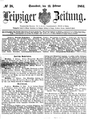 Leipziger Zeitung Samstag 13. Februar 1864