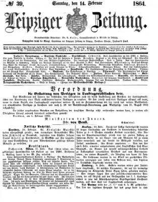 Leipziger Zeitung Sonntag 14. Februar 1864