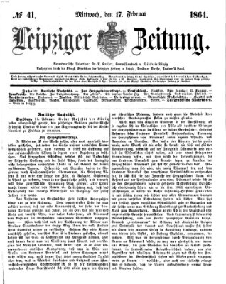 Leipziger Zeitung Mittwoch 17. Februar 1864