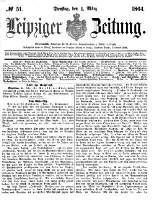 Leipziger Zeitung Dienstag 1. März 1864