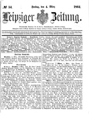 Leipziger Zeitung Freitag 4. März 1864