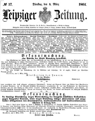 Leipziger Zeitung Dienstag 8. März 1864