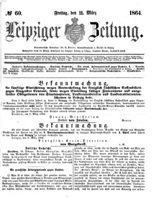 Leipziger Zeitung Freitag 11. März 1864