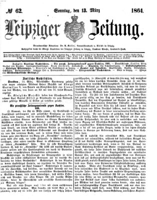 Leipziger Zeitung Sonntag 13. März 1864