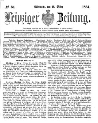 Leipziger Zeitung Mittwoch 16. März 1864