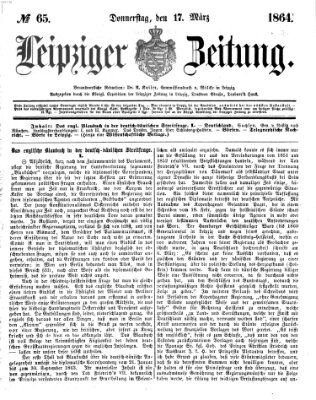 Leipziger Zeitung Donnerstag 17. März 1864