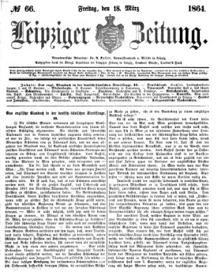 Leipziger Zeitung Freitag 18. März 1864