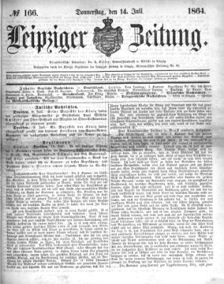 Leipziger Zeitung Donnerstag 14. Juli 1864