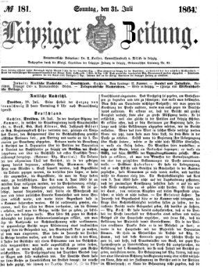 Leipziger Zeitung Sonntag 31. Juli 1864