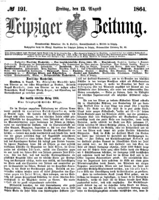 Leipziger Zeitung Freitag 12. August 1864