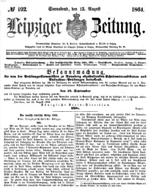 Leipziger Zeitung Samstag 13. August 1864