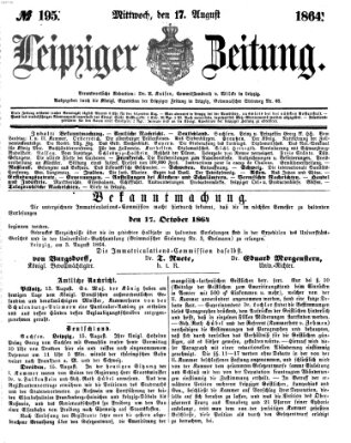 Leipziger Zeitung Mittwoch 17. August 1864