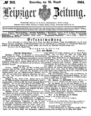 Leipziger Zeitung Donnerstag 25. August 1864