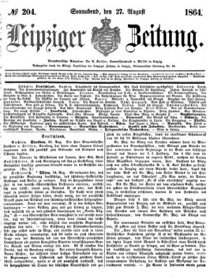 Leipziger Zeitung Samstag 27. August 1864