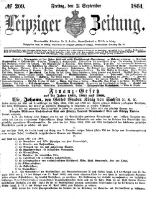 Leipziger Zeitung Freitag 2. September 1864