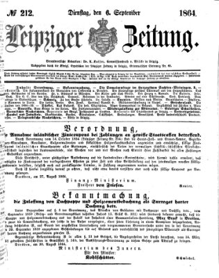 Leipziger Zeitung Dienstag 6. September 1864