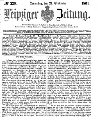 Leipziger Zeitung Donnerstag 22. September 1864