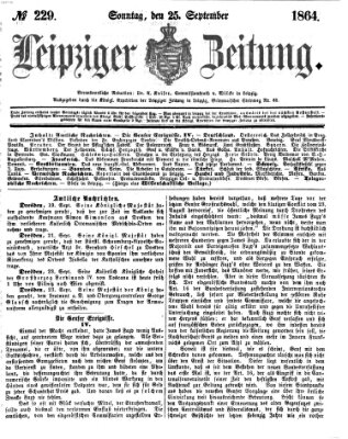 Leipziger Zeitung Sonntag 25. September 1864