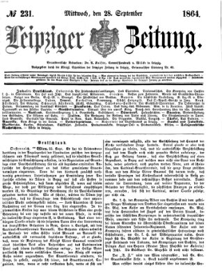 Leipziger Zeitung Mittwoch 28. September 1864