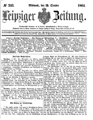 Leipziger Zeitung Mittwoch 12. Oktober 1864