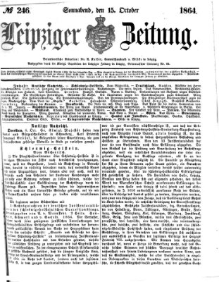 Leipziger Zeitung Samstag 15. Oktober 1864