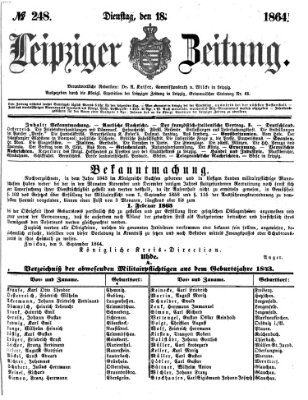 Leipziger Zeitung Dienstag 18. Oktober 1864