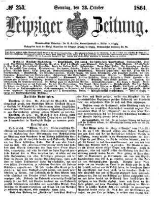 Leipziger Zeitung Sonntag 23. Oktober 1864