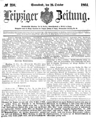 Leipziger Zeitung Samstag 29. Oktober 1864