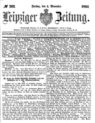 Leipziger Zeitung Freitag 4. November 1864