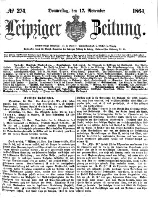 Leipziger Zeitung Donnerstag 17. November 1864