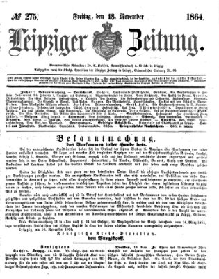 Leipziger Zeitung Freitag 18. November 1864