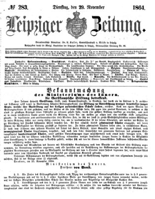 Leipziger Zeitung Dienstag 29. November 1864