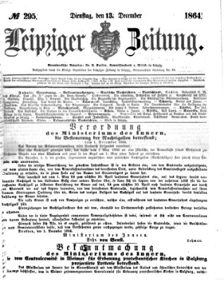 Leipziger Zeitung Dienstag 13. Dezember 1864