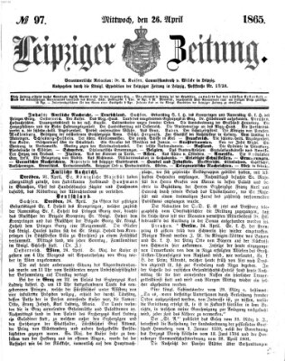 Leipziger Zeitung Mittwoch 26. April 1865