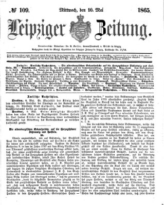 Leipziger Zeitung Mittwoch 10. Mai 1865