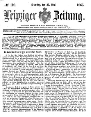 Leipziger Zeitung Dienstag 23. Mai 1865