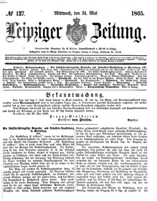 Leipziger Zeitung Mittwoch 31. Mai 1865