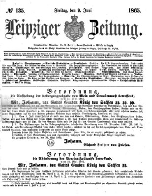 Leipziger Zeitung Freitag 9. Juni 1865