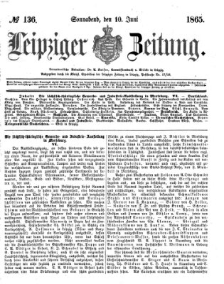 Leipziger Zeitung Samstag 10. Juni 1865