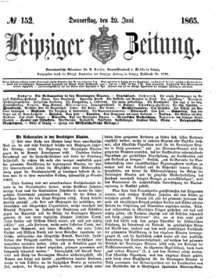 Leipziger Zeitung Donnerstag 29. Juni 1865