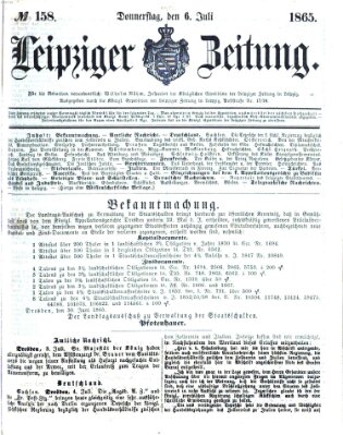 Leipziger Zeitung Donnerstag 6. Juli 1865