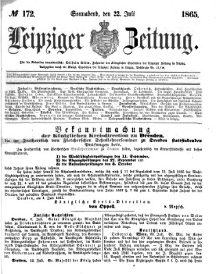 Leipziger Zeitung Samstag 22. Juli 1865