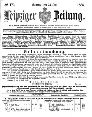 Leipziger Zeitung Sonntag 23. Juli 1865