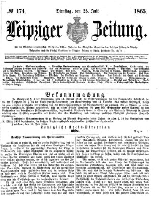 Leipziger Zeitung Dienstag 25. Juli 1865