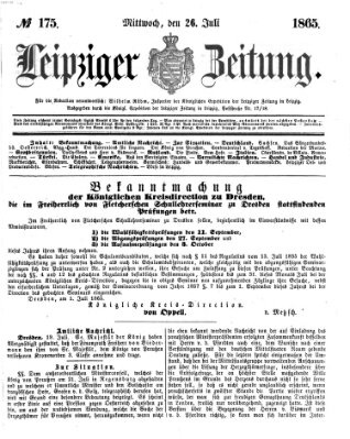 Leipziger Zeitung Mittwoch 26. Juli 1865