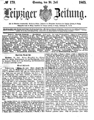 Leipziger Zeitung Sonntag 30. Juli 1865