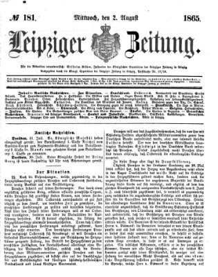 Leipziger Zeitung Mittwoch 2. August 1865
