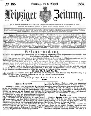 Leipziger Zeitung Sonntag 6. August 1865