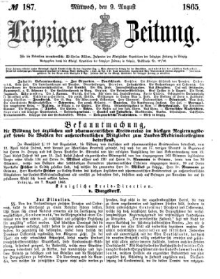 Leipziger Zeitung Mittwoch 9. August 1865