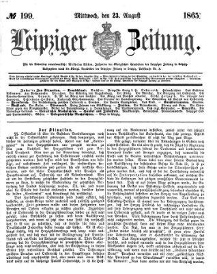 Leipziger Zeitung Mittwoch 23. August 1865